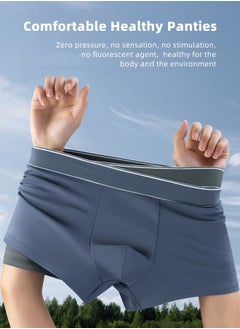 NIBEMINENT 3 Pack Solid Pattern Men's 96% Cotton Underpant Set Breathable Comfortsoft Boxers with High Elastic Waistband Teenager Short Briefs Multicolour  - Image 4