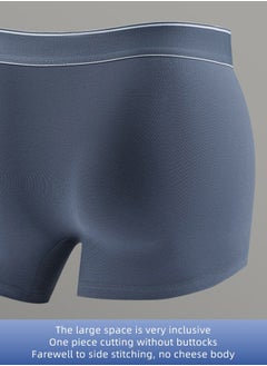 NIBEMINENT 3 Pack Solid Pattern Men's 96% Cotton Underpant Set Breathable Comfortsoft Boxers with High Elastic Waistband Teenager Short Briefs Multicolour  - Image 2