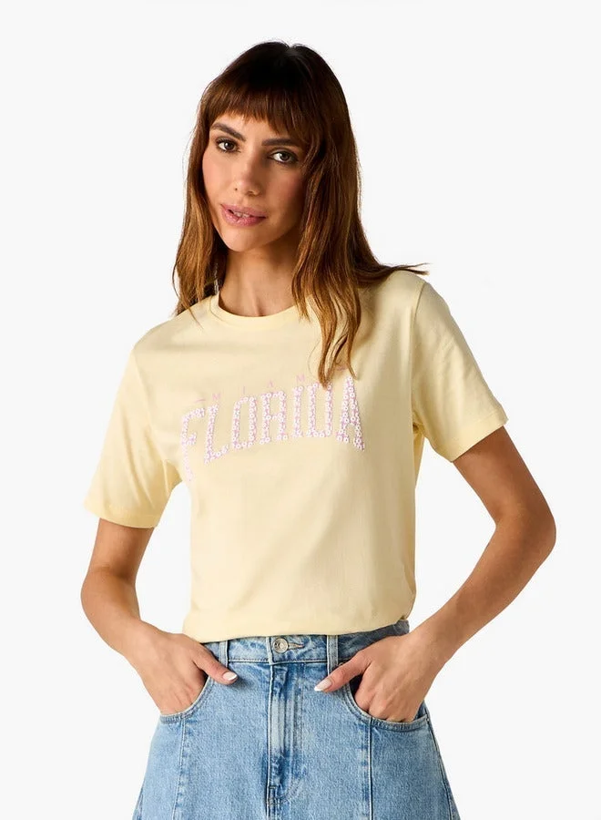 Splash FAV Typographic Print T-shirt