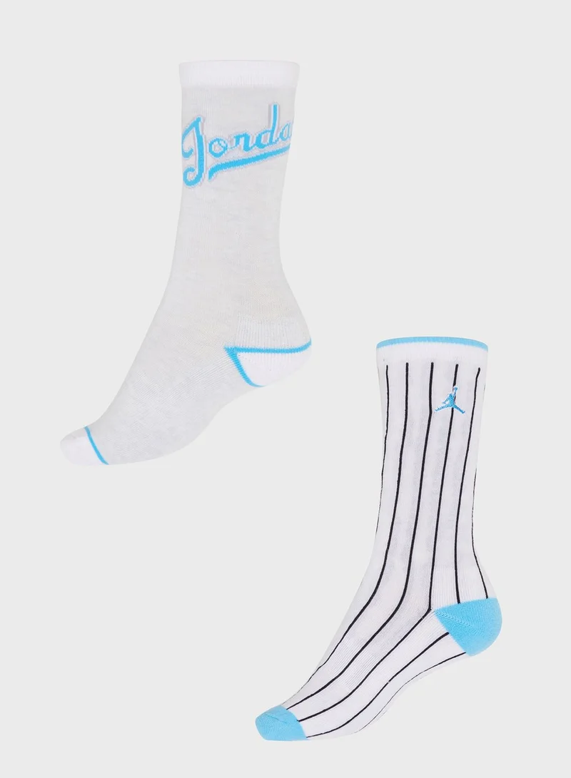 Jordan Youth 2 Pack Jordan Crew Socks