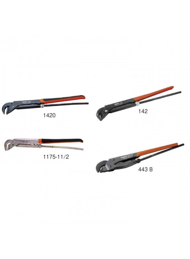 Bahco 142 Universal Pipe Wrench, 14-1/2-Inch, Red - Image 2