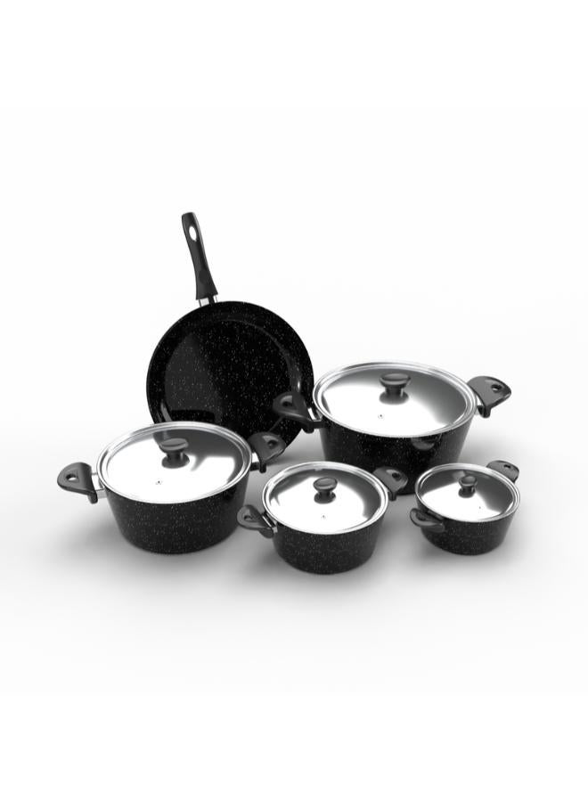 توب شيف مجموعة من 9  قطع أواني طهي من الجرانيت - Image 3