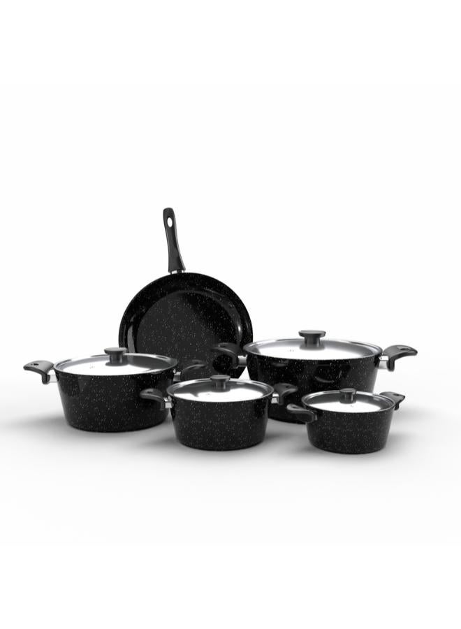 توب شيف مجموعة من 9  قطع أواني طهي من الجرانيت - Image 1