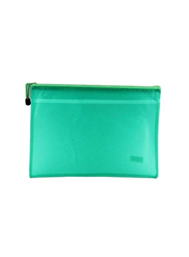 3 Pcs Plastic Wallets File Zip Bags Zipped Wallets - Extra Thick Mesh Document Zipper Bags Plastic Multicolor - Image 3