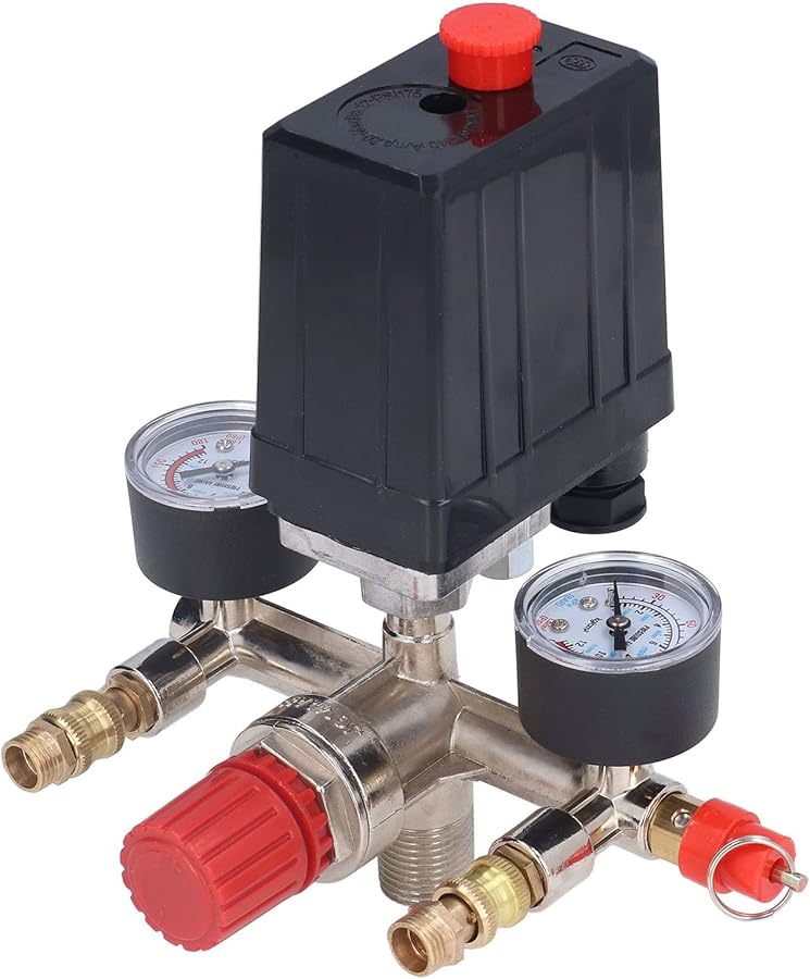Dual Display Air Compressor Pressure Valve Kit Adjustable Control 90 120PSI AC 100 240V - Image 2