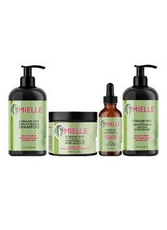 meille Rosemary Mint Complete Hair Kit- Hair Oil 59ml And Shampoo 355ml, and Conditioner 355ml And Hair Masque 340gm  - Image 1