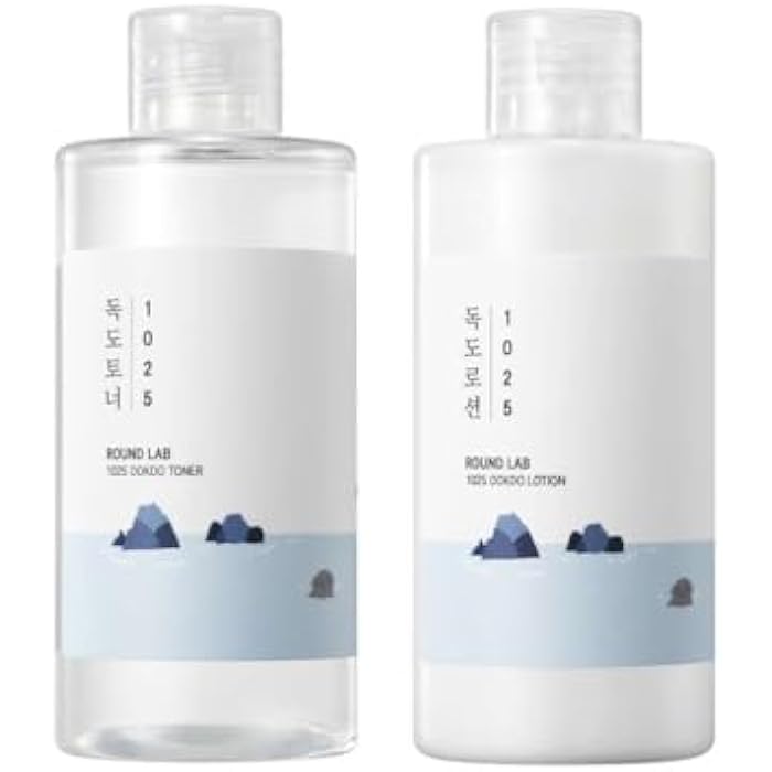 Round LAB 1025 Dokdo Toner + Dokdo Lotion Set | Gentle Exfoliating Dead Skin Cells Without Irritation, Hydrating, Watery Type Toner, Lotion, for Sensitive Skin (6.76fl.oz) - Image 1