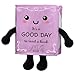 Vertintong Book Plushies Book Lover Gifts Cute Stuffed Plush for Women Bookish Bookworm Reader Teacher Librarian Gifts for Library Office Bedroom BookshelfPurpleGood Day - Image 2