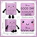 Vertintong Book Plushies Book Lover Gifts Cute Stuffed Plush for Women Bookish Bookworm Reader Teacher Librarian Gifts for Library Office Bedroom BookshelfPurpleGood Day - Image 4