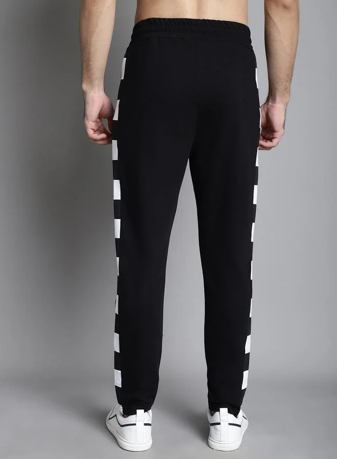 Styli Men Black Side Stripe Joggers By Door74