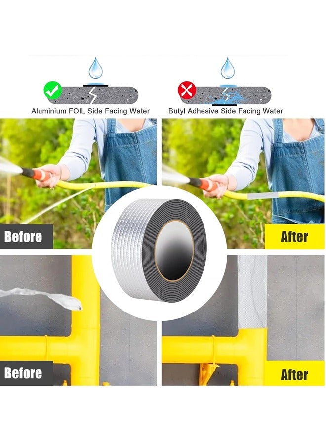 Butyl Tape,Sealant Tape Butyl Caulk Tape for Motorhome Window Glass Boat Sealing Roof Pipe Patching Fixture (16ft x 2in) - Image 3