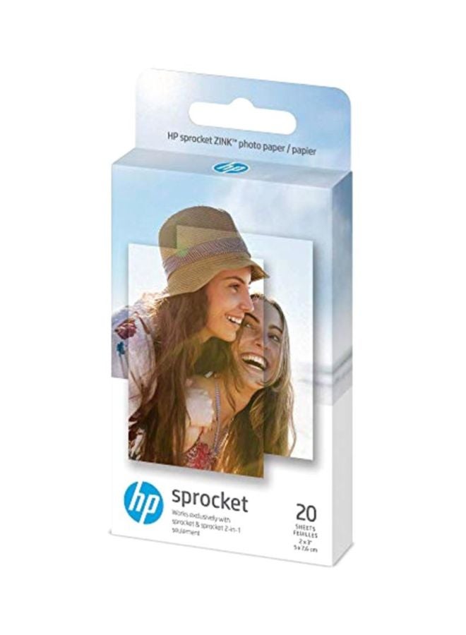 HP 20-Piece Sprocket Photo Paper - Image 1