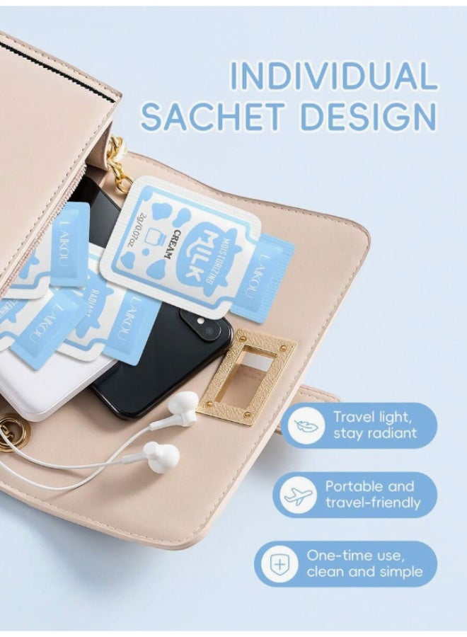 لايكو مجموعة العناية بالبشرة 7 قطع بتركيبة الحليب المغذية - قناع نوم ويد وكريم ترطيب وإسنس ومضاد للتجاعيد - Image 5