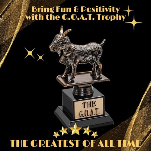Flexzion The Goat Trophy Award - Greatest of All Time Funny Trophy for Adults, Engraved Plate with Statue, Unique Recognition Gift Plaque for Fantasy Sports, Employee, Teacher, Boss, Friend, & More - Image 2