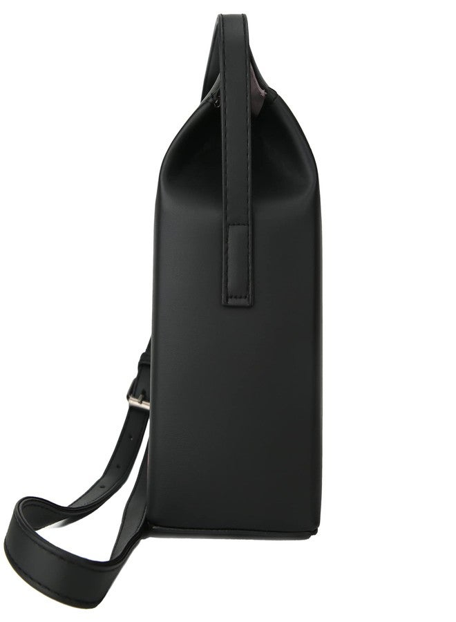 Ondeam Tower Print Crossbody Shoulder Bag,Pu Chinese Takeout Box Totes Purse for Women, Black, Small - Image 3