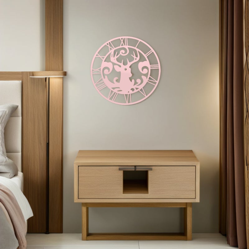 4 pcs Round Roman Numerals: Diy Wall Clock Mirror Wall Sticker Reindeer Decals For Living Room Bedroom Hotel Office Decorations - Image 4