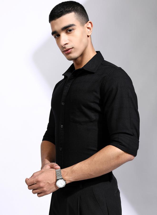 HIGHLANDER Regular Fit Collared Shirt with Pocket - Image 4