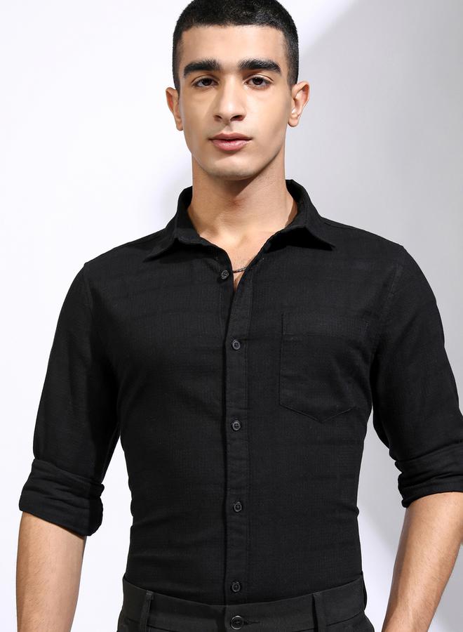 HIGHLANDER Regular Fit Collared Shirt with Pocket - Image 1