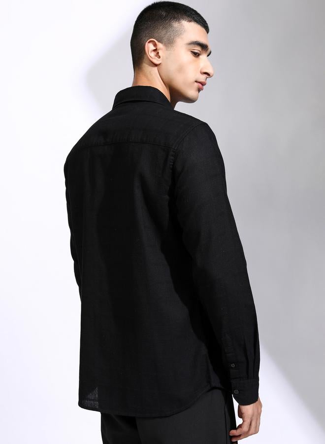 HIGHLANDER Regular Fit Collared Shirt with Pocket - Image 3