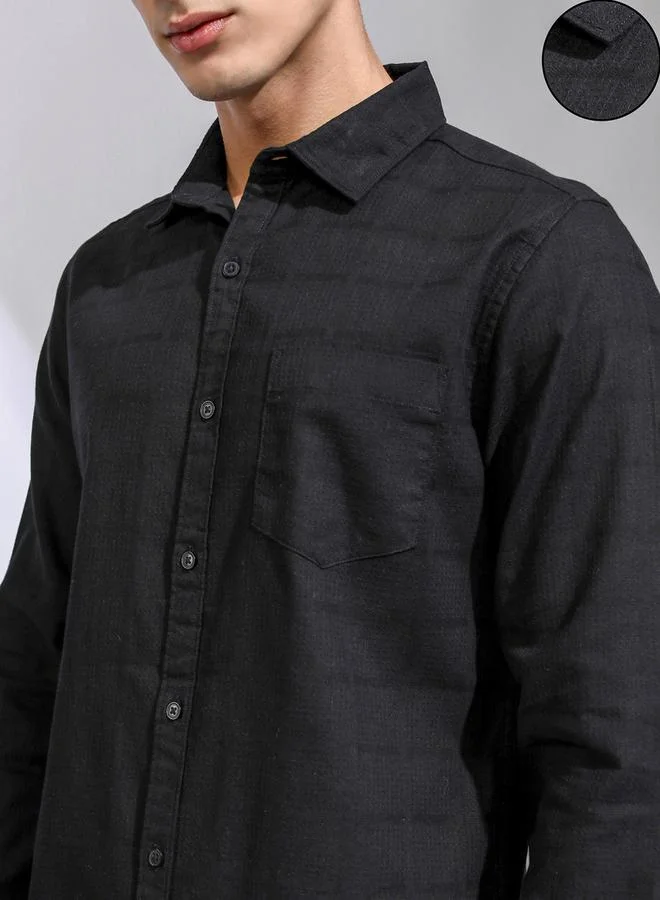 Highlander  Regular Fit Collared Shirt With Pocket for Men | Best Price UAE