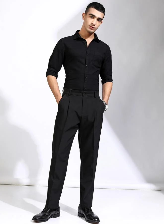 HIGHLANDER HIGHLANDER Regular Fit Collared Shirt with Pocket
