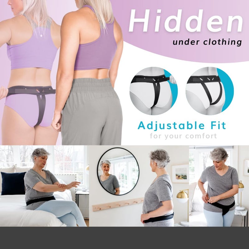BraceAbility The Pelvic Pro Patented Prolapse Uterus Support Belt Girdle for Womenâ€™s Prolapsed for Dropped Bladder, Vulvar Varicosities, Postpartum Recovery, Symphysis Pubis Dysfunction Pain (M) - Image 5