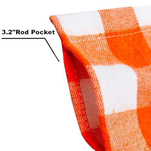WOSIBO Buffalo Window Valences (Orange and White) - Image 5
