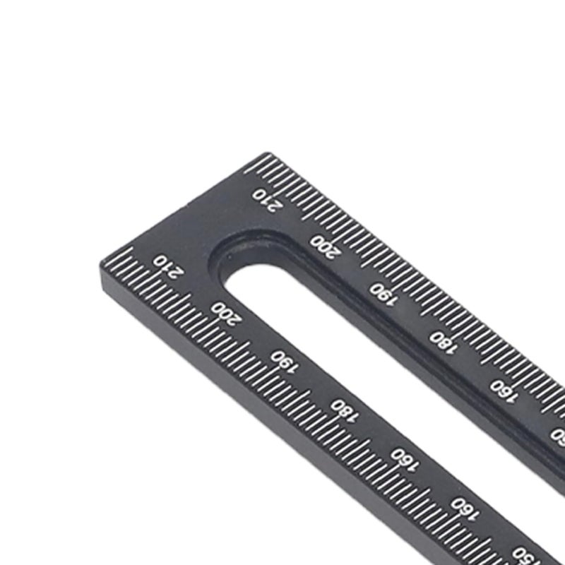 مسطرة أعمال خشب من سبائك الألومنيوم بمقياس إمبراطوري ومتري، قابلة للقياس بزاوية 180 درجة، متينة ومضادة للأكسدة - Image 4