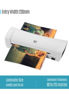 OSMILE SL200 Laminator Machine Hot and Cold Laminating Machine Two Rollers A4 Size for Document Photo Picture Credit Card Home School Office Electronics Supplies  - Image 3