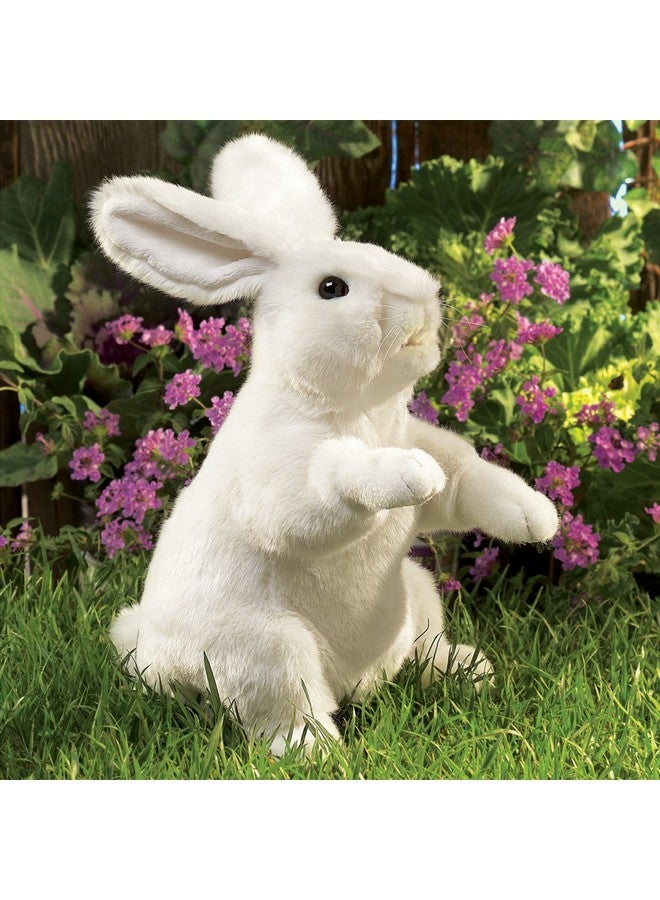 Folkmanis Standing White Rabbit Hand Puppet - Image 2