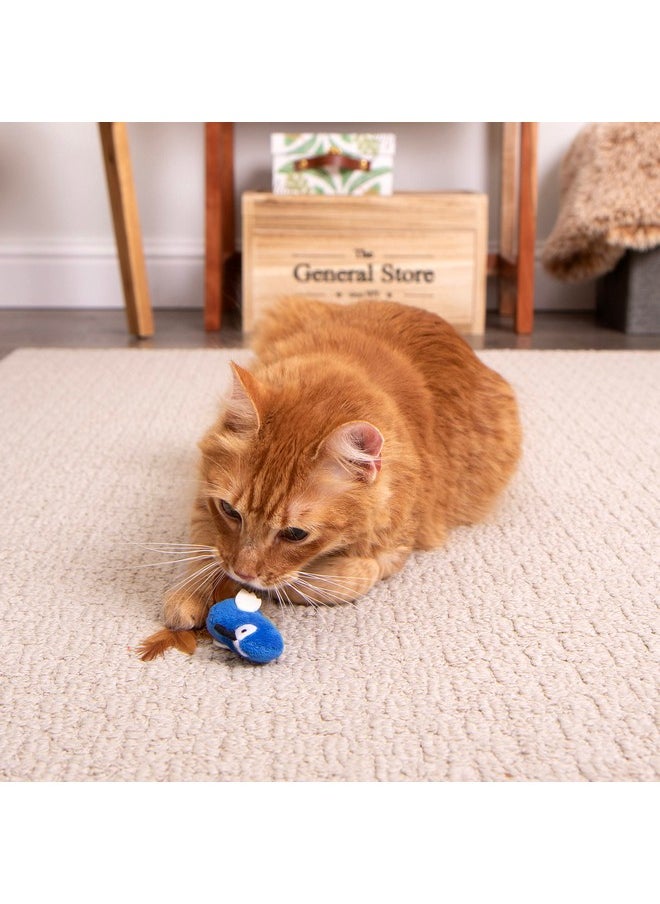 SmartyKat SmartyKat Instincts HappyNip Chatty Chirp Plush Electronic Sound Cat Toy, Contains Catnip & Silvervine - Blue, One Size  - Image 2