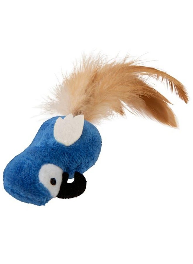 SmartyKat SmartyKat Instincts HappyNip Chatty Chirp Plush Electronic Sound Cat Toy, Contains Catnip & Silvervine - Blue, One Size  - Image 5