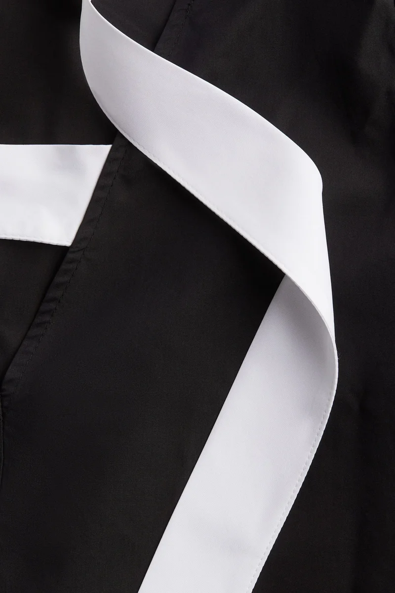 H&M Lyocell-blend tie-detail blouse