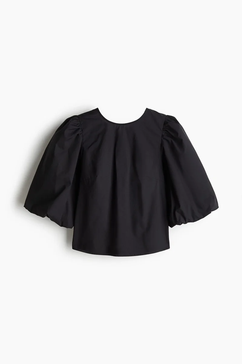 H&M Lyocell-blend tie-detail blouse