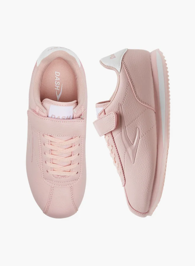 Dash Textured Sports Shoes with Hook and Loop Closure