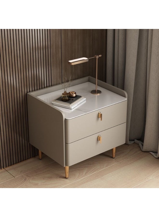 POWER Italian-style light luxury bedside table with 2 drawers, suitable for use in the living room and bedroom. - Image 2