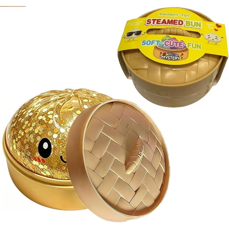 Mystery Dumpling Squishies Box, Mini Dumplings Balls Relief Fidget Sensory Squeeze Toys for Teens & Adults Anxiety & Stress Relief.(Gold) - Image 5
