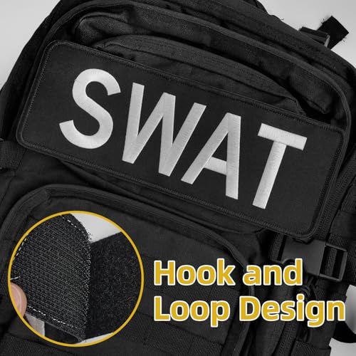 EMORBALS 2 Pack Swat Costume Accessory Set - Swat Patch for Vest, Jacket 10" x 3.5"&5" x 1.75"(Black) - Image 3