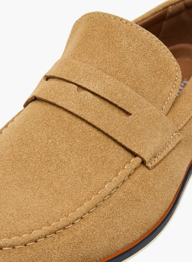 LBL by Shoexpress TAN Men Textured Slip-On Loafers for Men | Best Price UAE