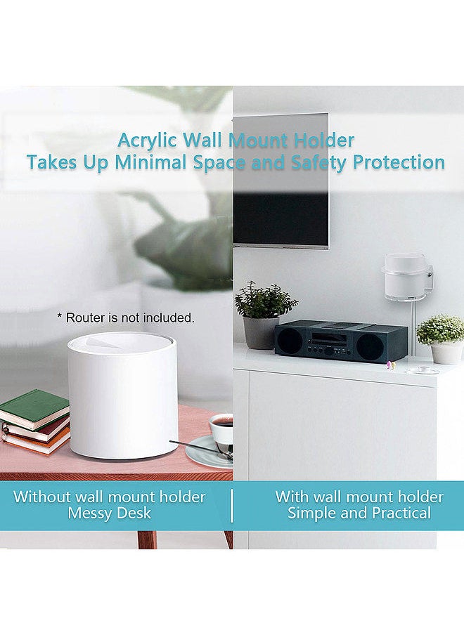 Generic - Wall Mount Router Holder Bracket Mount Stand Holder Compatible with TP-Link Deco X20 or Deco X60 - Image 1