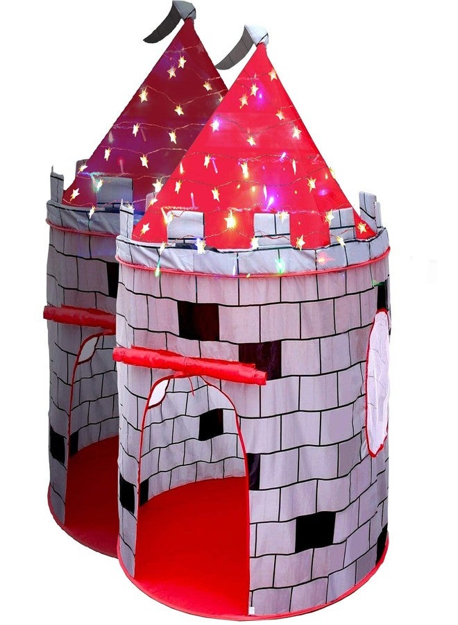 LimitlessFunN Knight Castle Pop Up Kids Play Tent | Includes Star Lights & Carrying Case |, Children Indoor Castle Playhouse for Boys, Toddlers, 41" D x 41" W x 53" H - Image 1