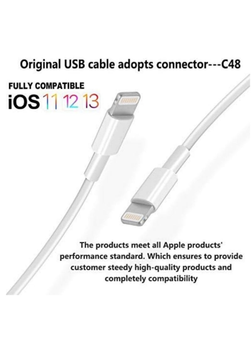 حزمة 4 شواحن كابل Lightning إلى USB متوافق مع آيفون 14/13 - Image 4