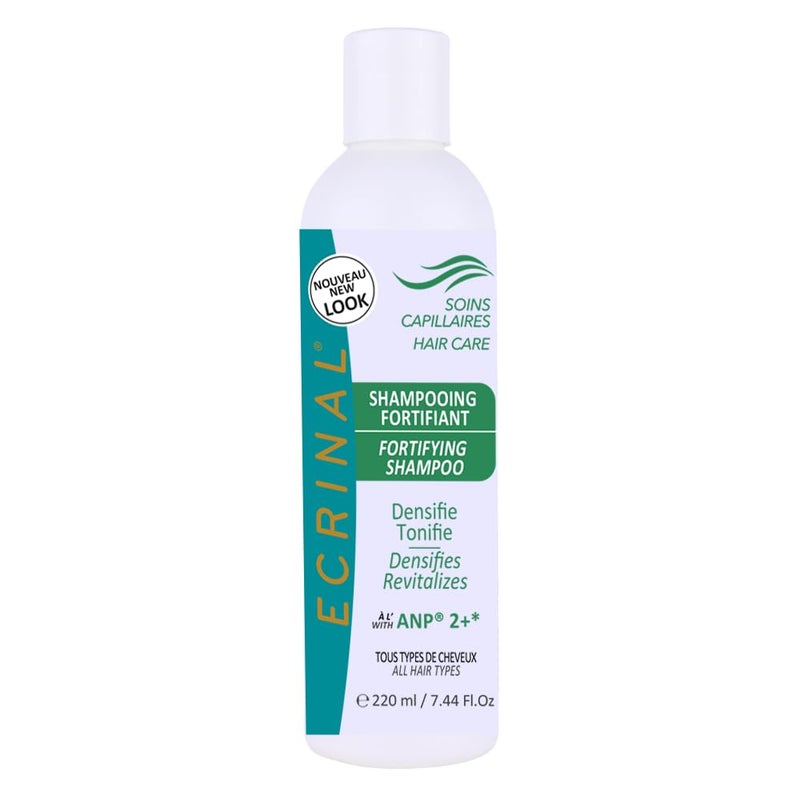 Ecrinal SulfateFree Fortifying Shampoo with ANP2 for Strong Shiny Hair  Restores Volume Suppleness and Resistance to Dull Weak and Tired Hair  Ideal for All Hair Types and Hair Loss