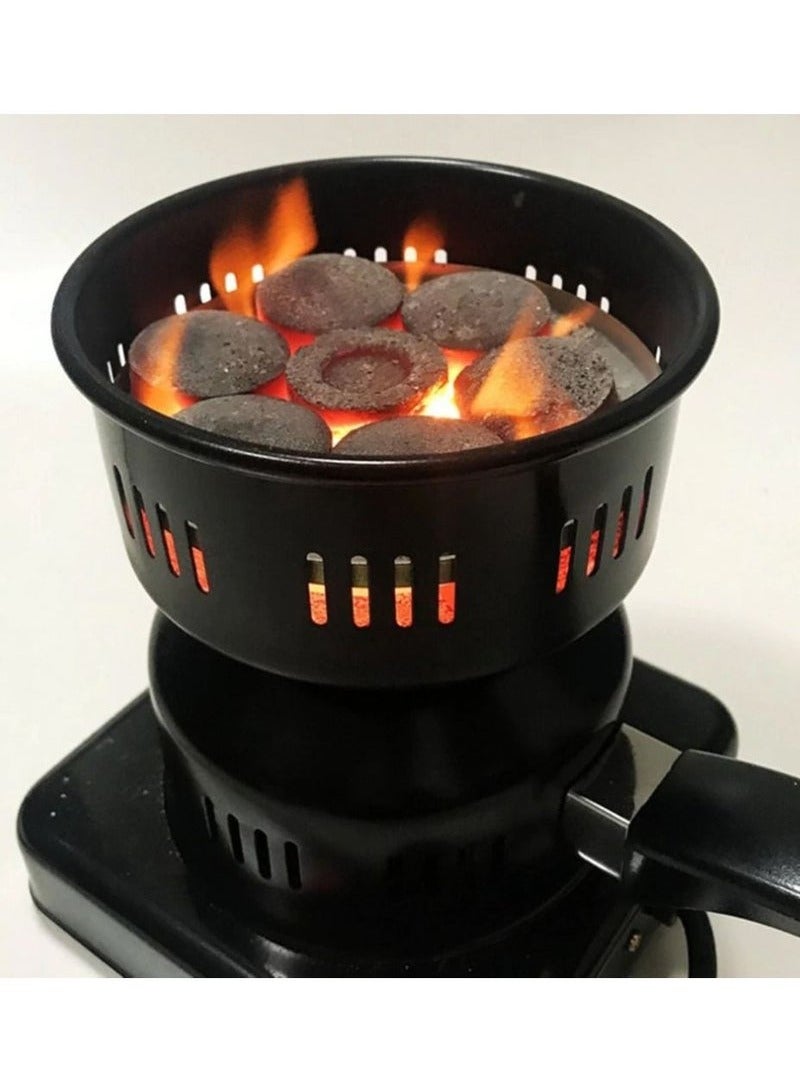 JAJEEK موقد كهربائي لبدء الفحم مع ملقط مجاني - إشعال سريع للشيشة، النرجيلة، الشواء، وبدء النار | موقد فحم سريع التسخين للاستخدام السهل والفعال - Image 1