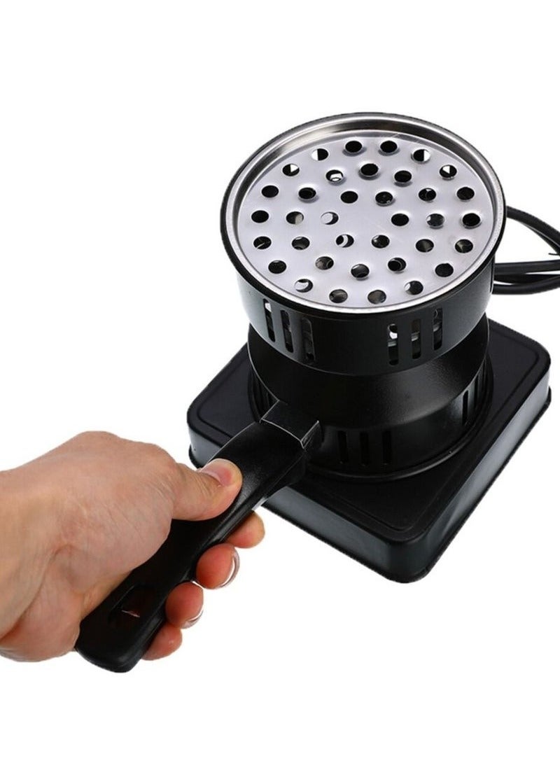 JAJEEK موقد كهربائي لبدء الفحم مع ملقط مجاني - إشعال سريع للشيشة، النرجيلة، الشواء، وبدء النار | موقد فحم سريع التسخين للاستخدام السهل والفعال - Image 3