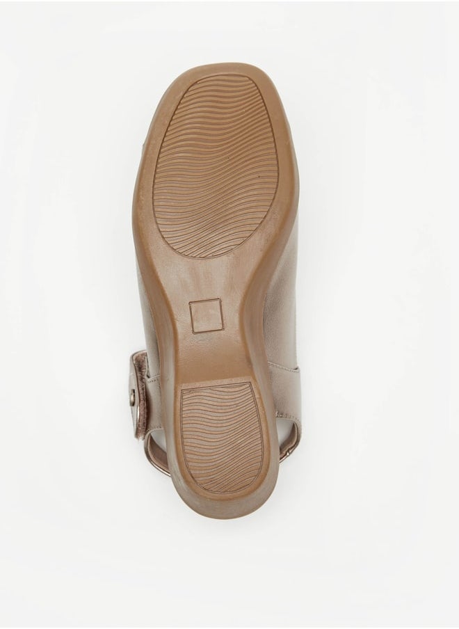 Le Confort - Women's Solid Wedge Heel Sandals with Hook and Loop Closure - Image 1