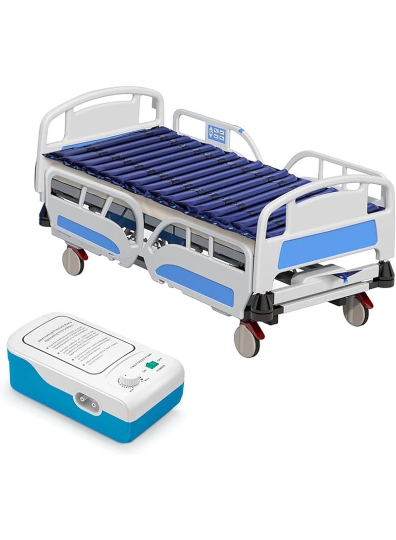 مرتبة هوائية بضغط متغير مع مضخة كهربائية هادئة – للوقاية من قرح الفراش – للاستخدام المنزلي والمستشفيات - Image 2