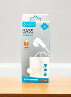 Celebrat G23 Wired Stereo Earphone With Microphone - White