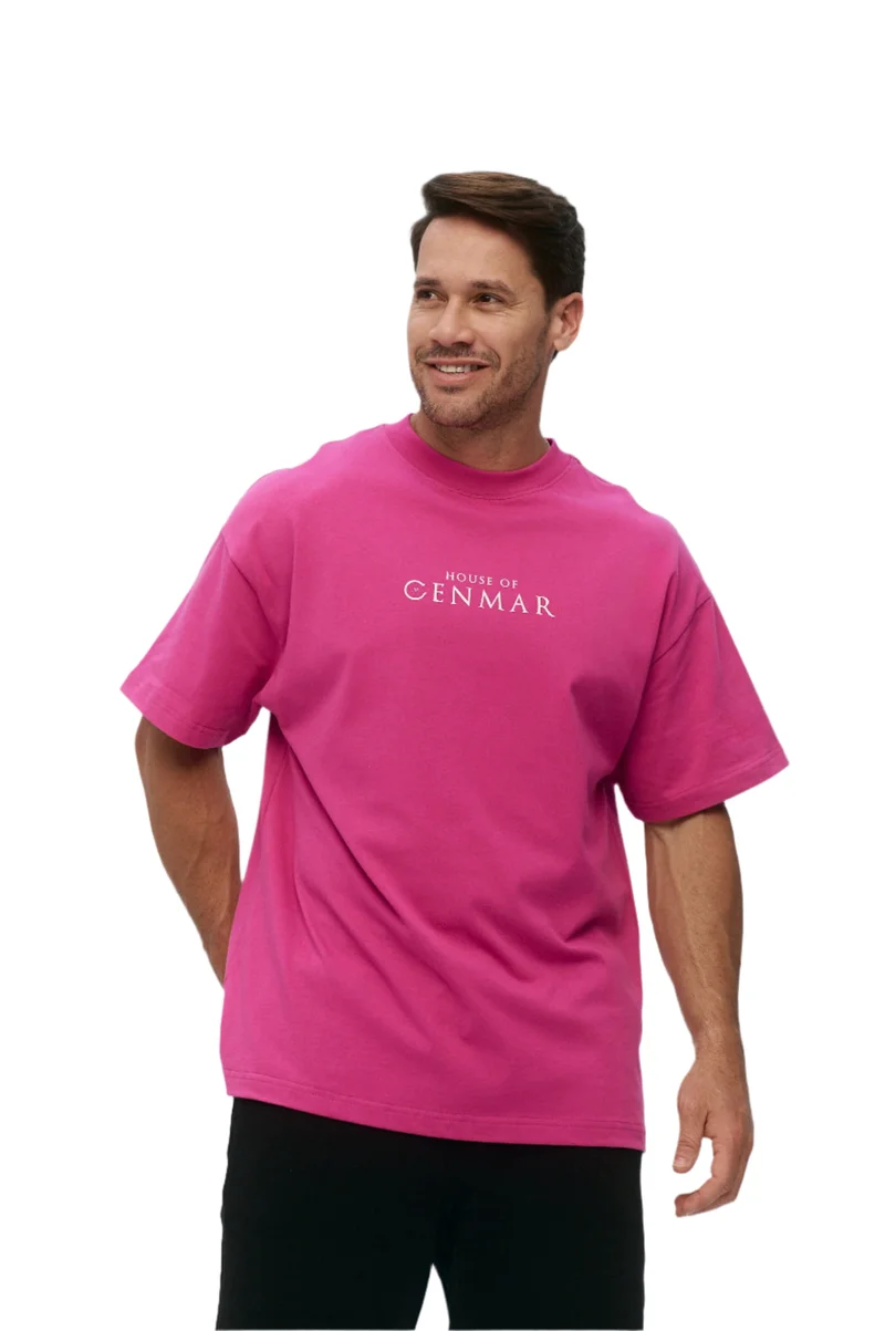 هاوس اوف سينمار Pink Cenmar Plain loose fit T-shirt