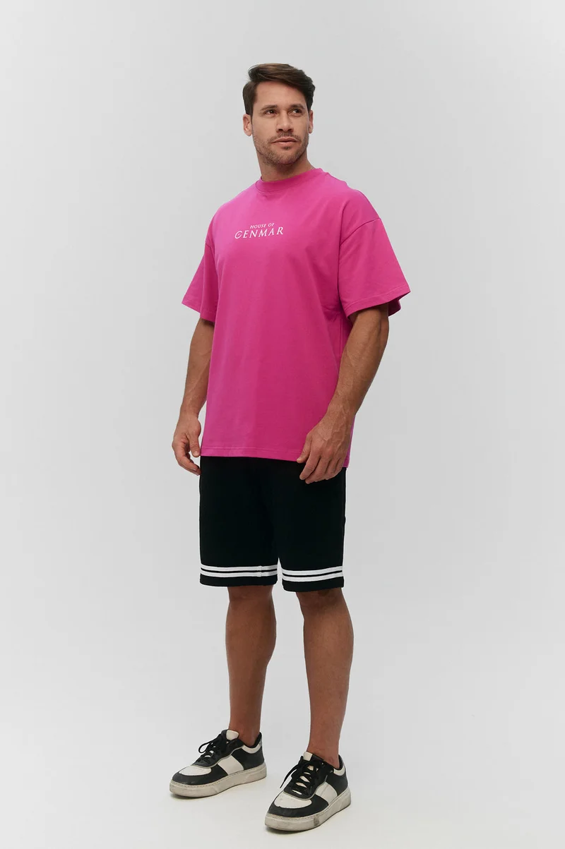 هاوس اوف سينمار Pink Cenmar Plain loose fit T-shirt